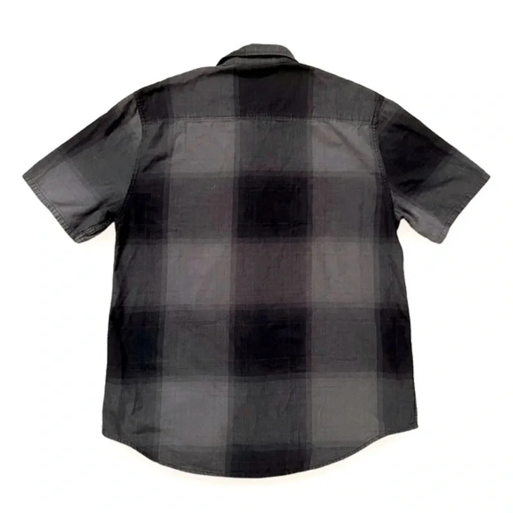 The Hundreds Camino “Shadow Plaid” Button Front Short Sleeve Men’s Shirt XL - Picture 4 of 8